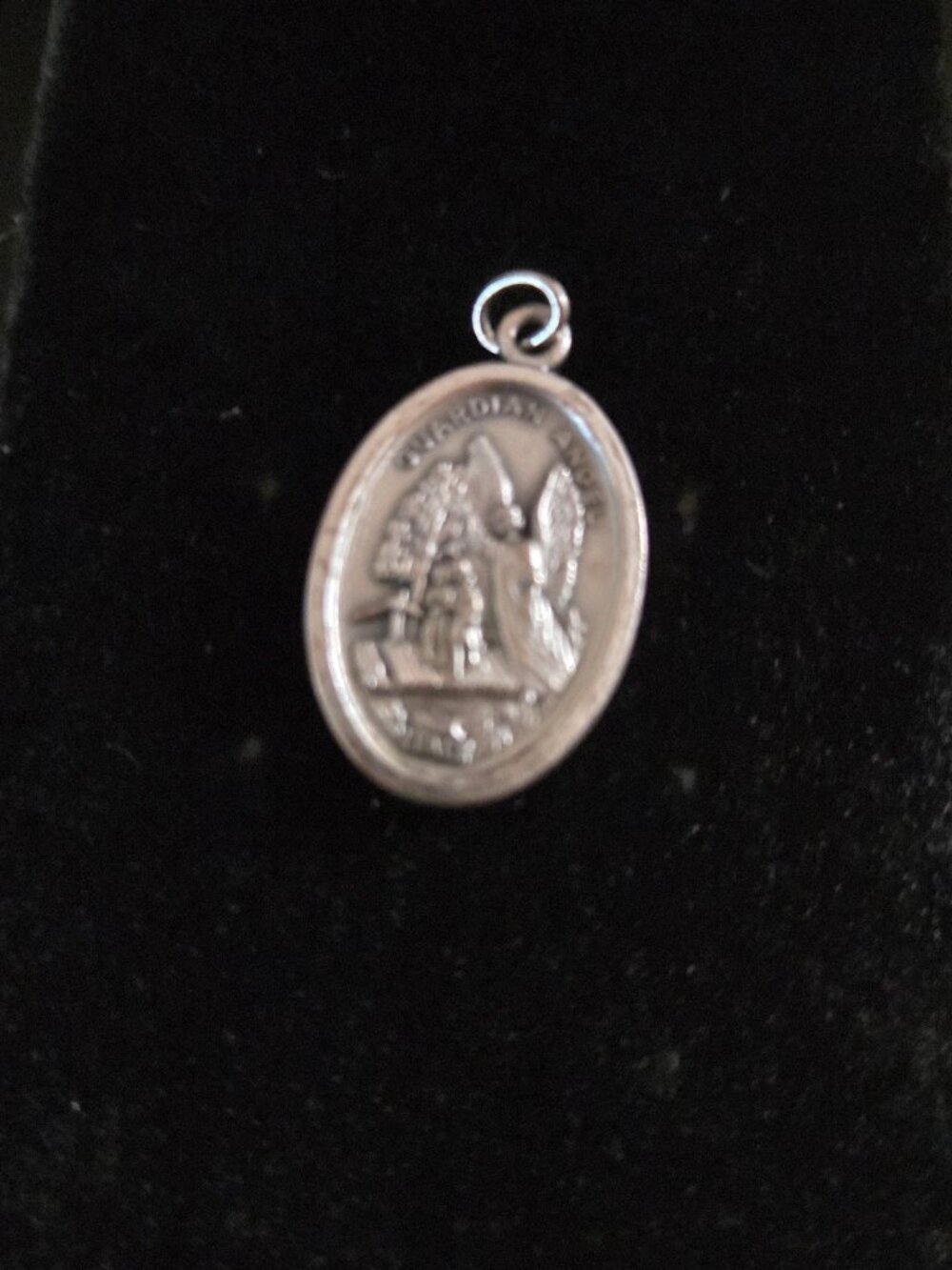 SilverTone Oval St. Michael 1'' Round Double-sided Pedant